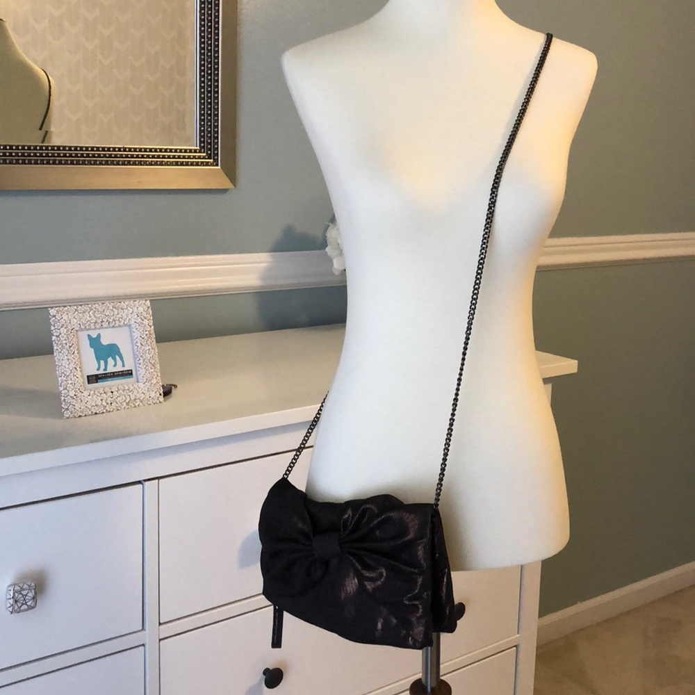 Brown metallic crossbody purse